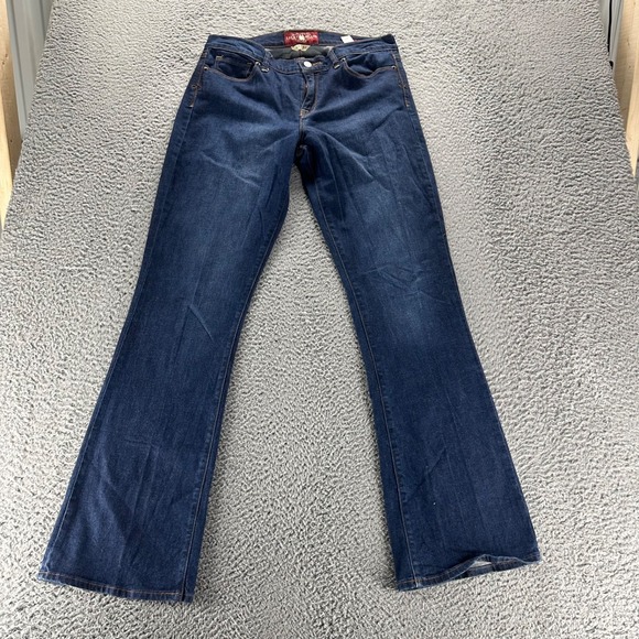 Lucky Brand Jeans Womens Size 14/32 Blue Dark Wash Cotton Stretch Sofia Boot - Picture 1 of 11